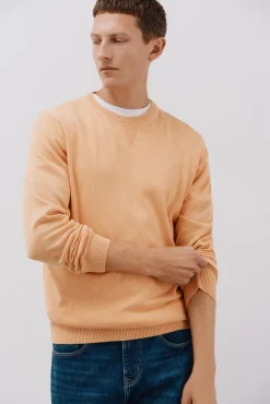 Jersey punto fino algodón cuello redondo