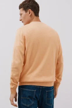 Jersey punto fino algodón cuello redondo