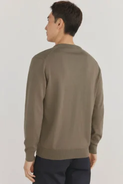 Jersey punto fino algodón premium cuello pico