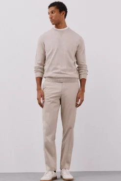 Jersey punto fino algodón cuello redondo