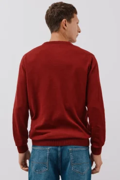 Jersey punto fino algodón cuello pico