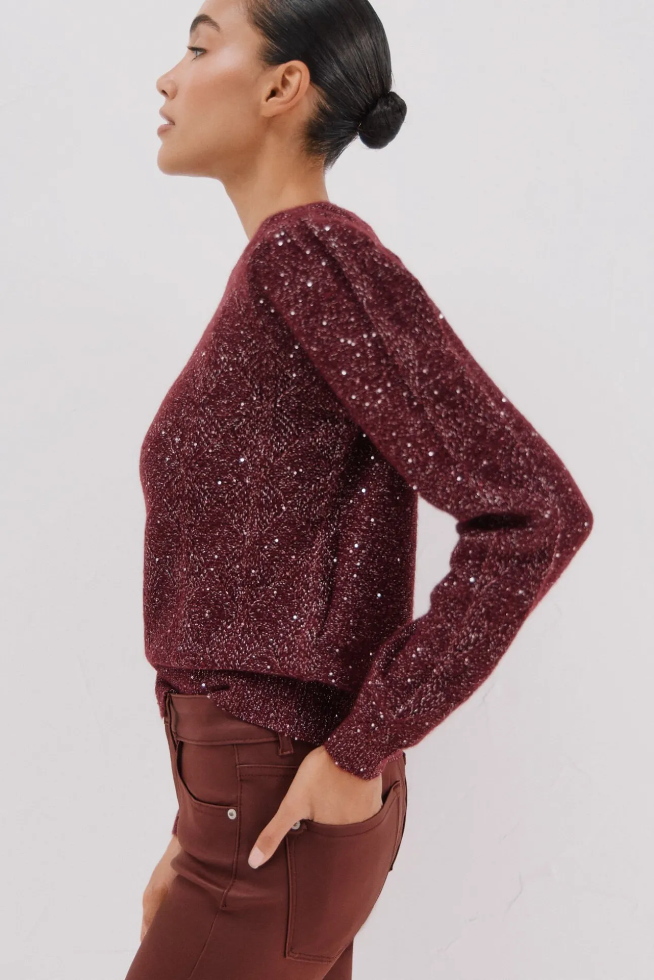 Jersey punto lentejuelas