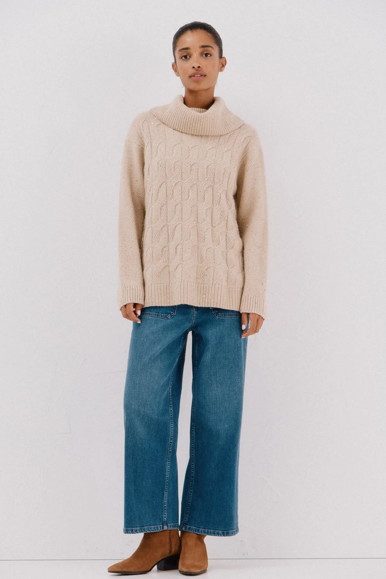 Jersey punto lentejuelas