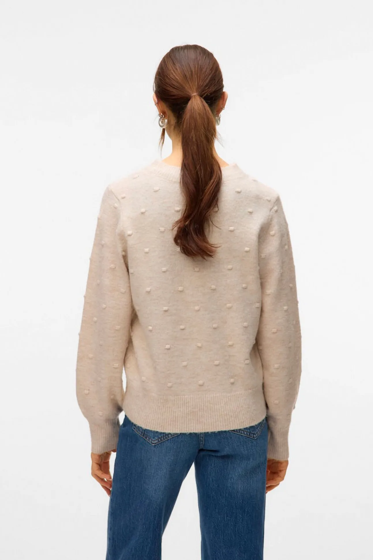 Jersey punto lunares con textura