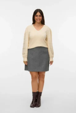 Jersey punto manga encaje talla grande