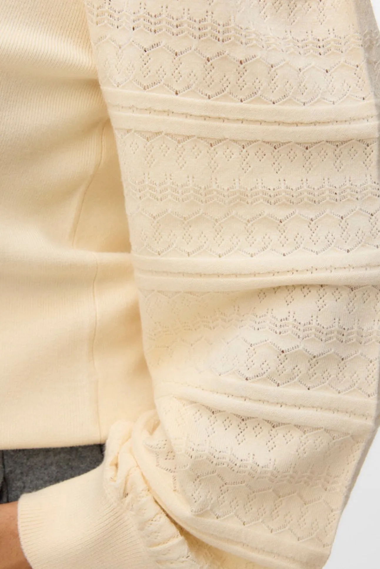 Jersey punto manga encaje talla grande