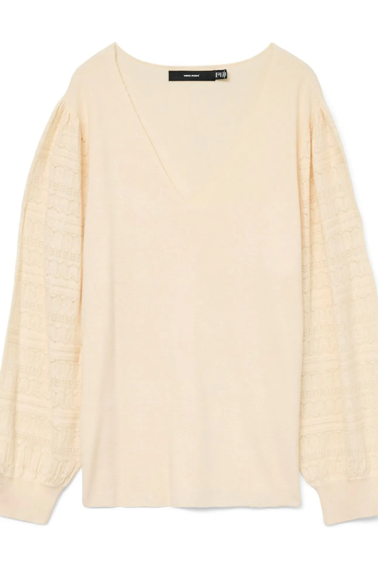 Jersey punto manga encaje talla grande