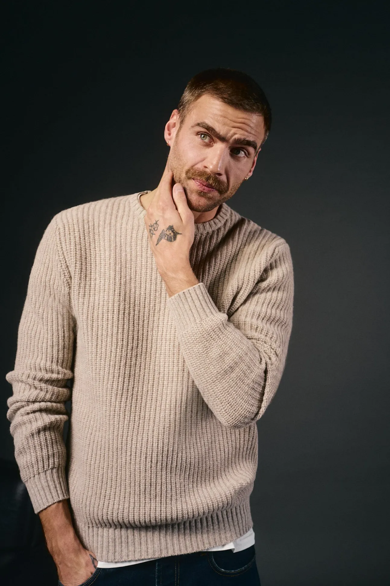 Jersey punto perlado lana