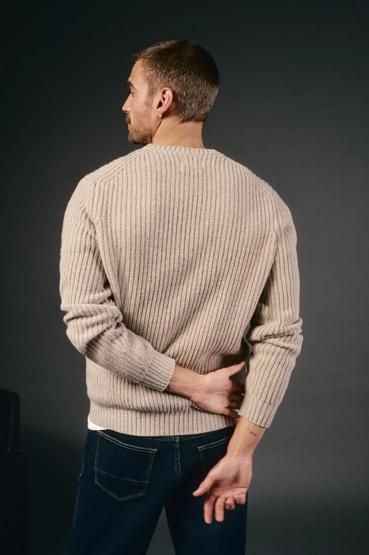 Jersey punto perlado lana