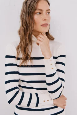 Jersey rayas cuello vuelto