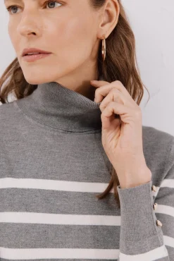 Jersey rayas cuello vuelto