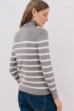 Jersey rayas cuello vuelto