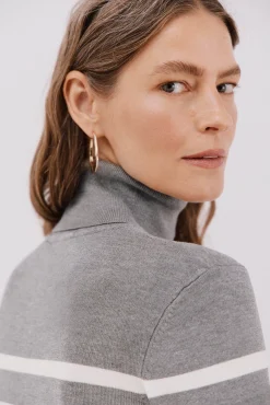 Jersey rayas cuello vuelto