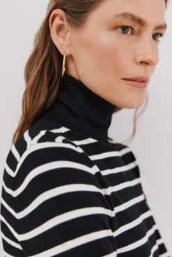 Jersey rayas cuello vuelto