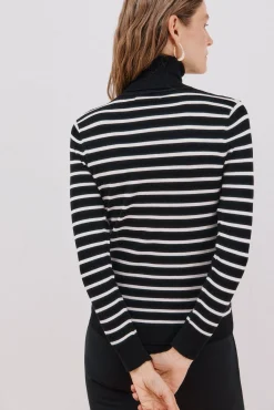 Jersey rayas cuello vuelto