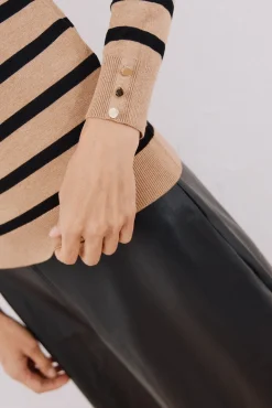 Jersey rayas cuello vuelto