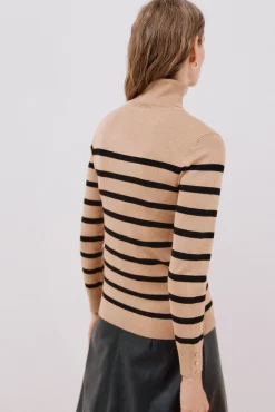 Jersey rayas cuello vuelto