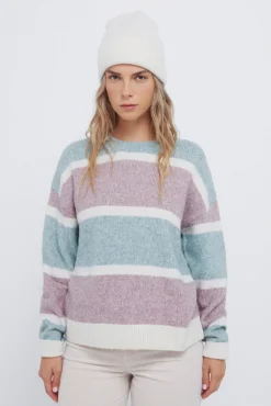 Jersey rayas lila y verde