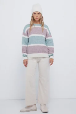 Jersey rayas lila y verde