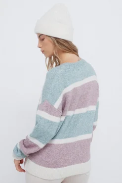 Jersey rayas lila y verde