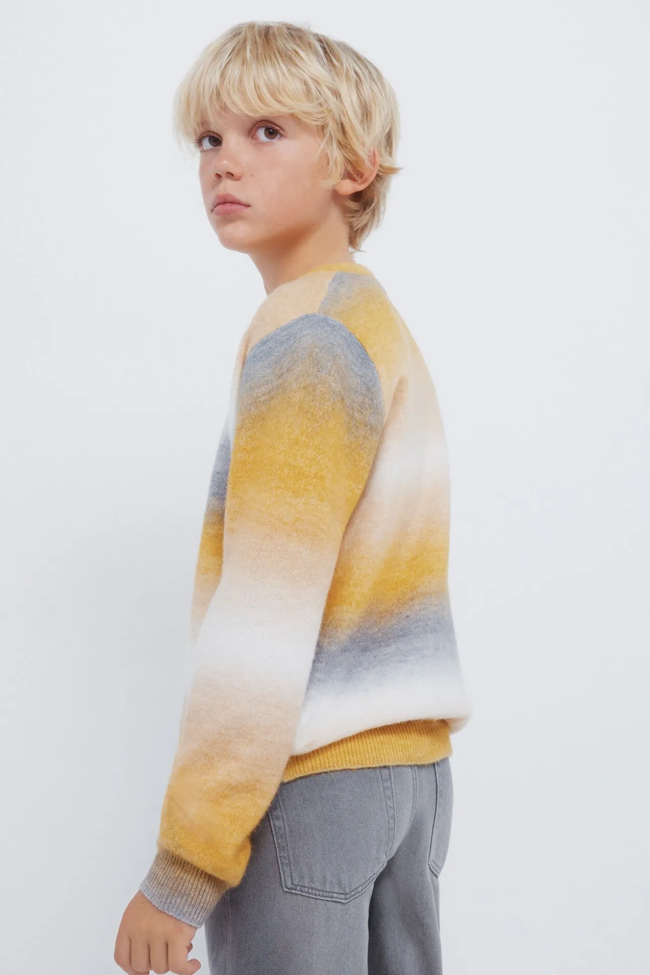 Jersey rayas naranjas niño