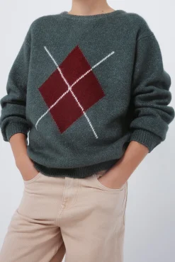 Jersey rombos caqui niño