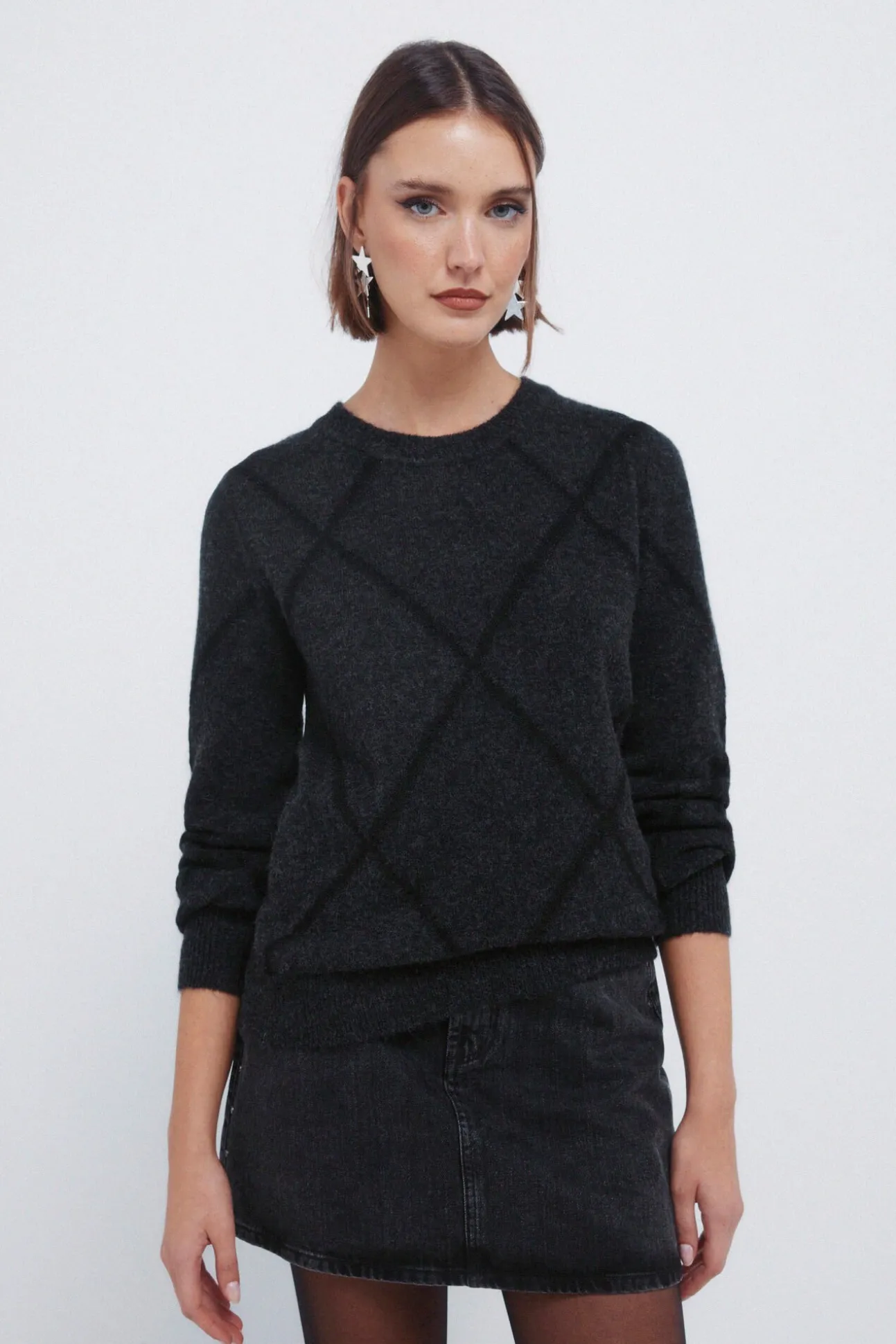 Jersey rombos lentejuelas