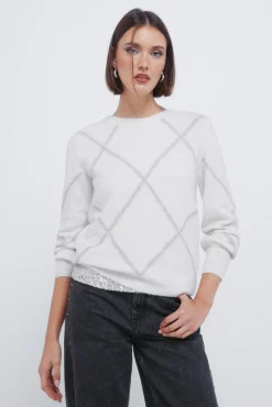 Jersey rombos lentejuelas