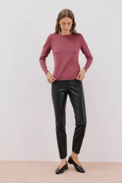 Legging de mujer de polipiel elástica