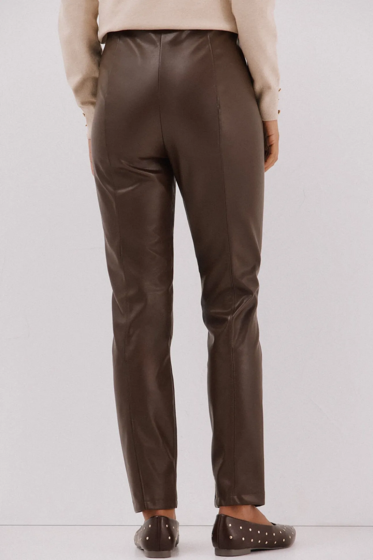 Legging de mujer de polipiel elástica