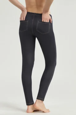 Legging largo efecto vaquero de mujer