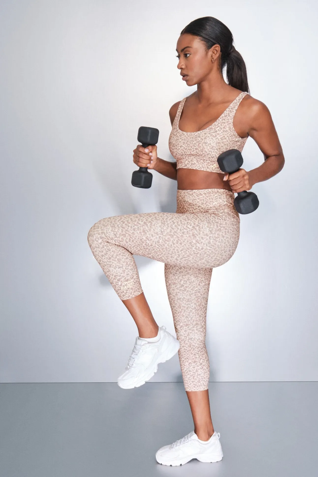 Leggings 4D STRETCH animal print blanco