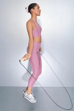 Leggings 4D STRETCH crop rosa