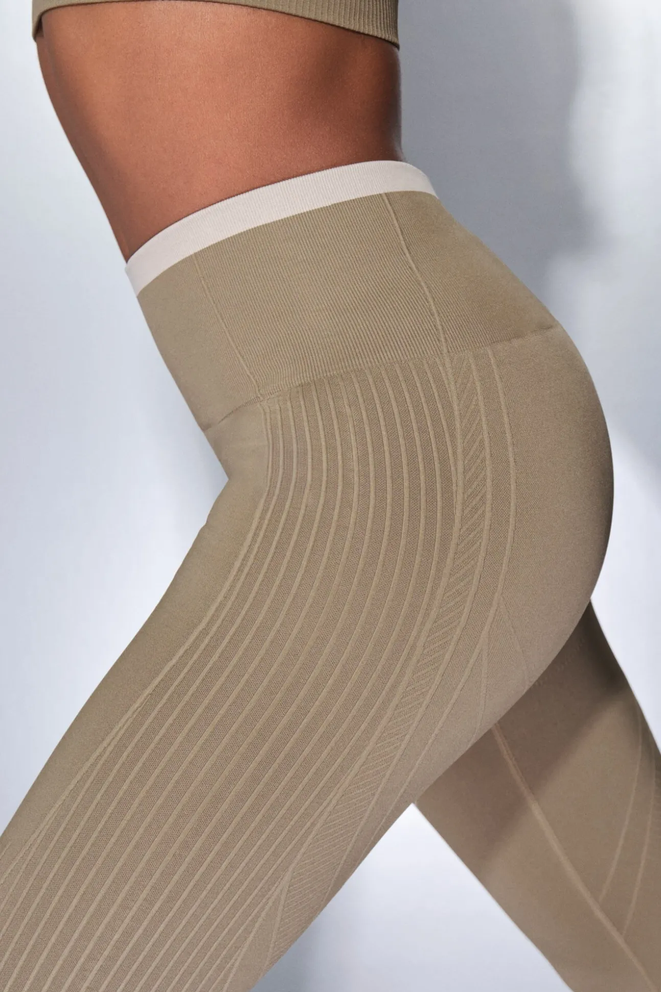 Leggings largos SEAMLESS COMFORT kaki