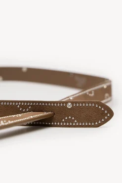 Lisa. Cinturón serraje cristales