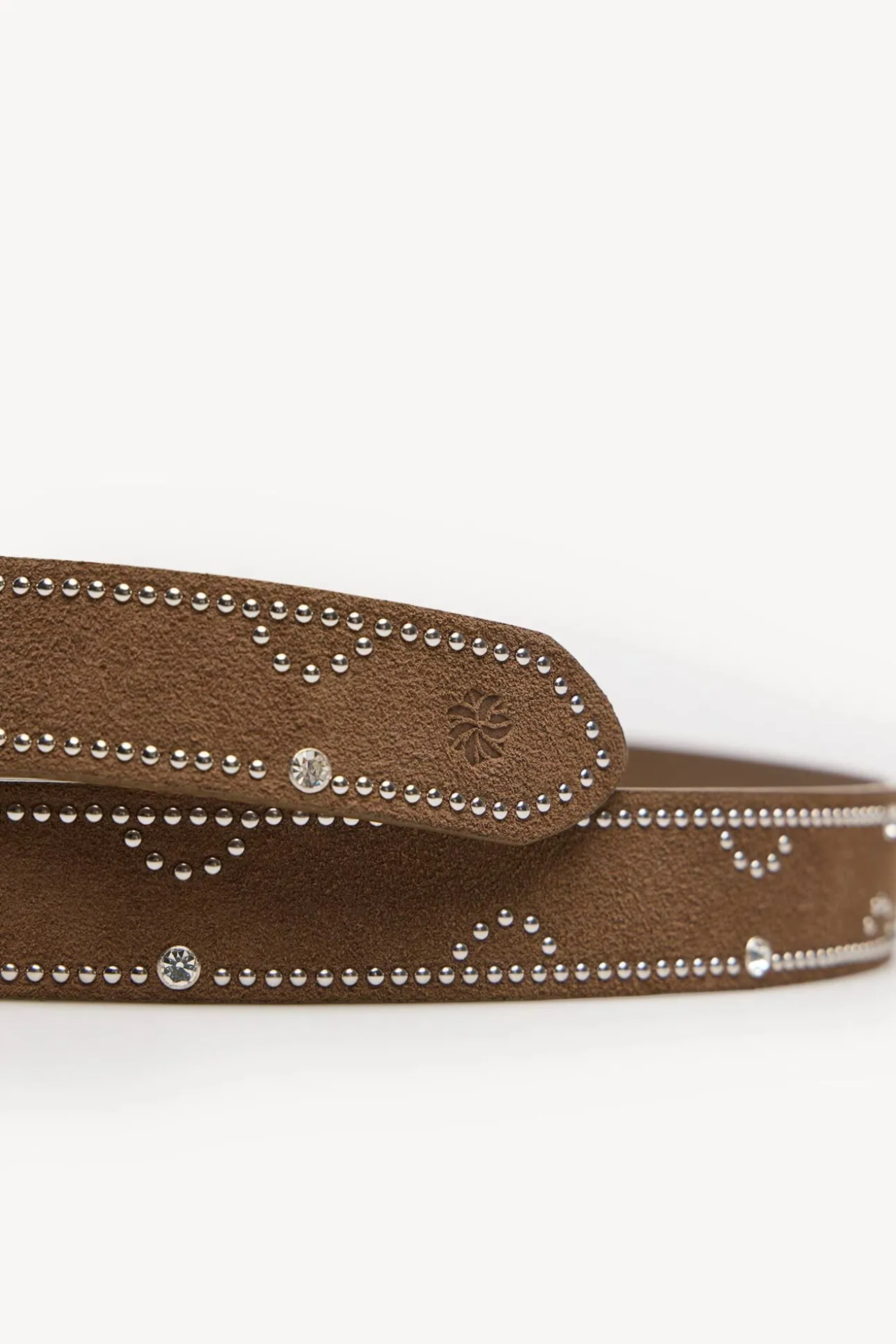 Lisa. Cinturón serraje cristales