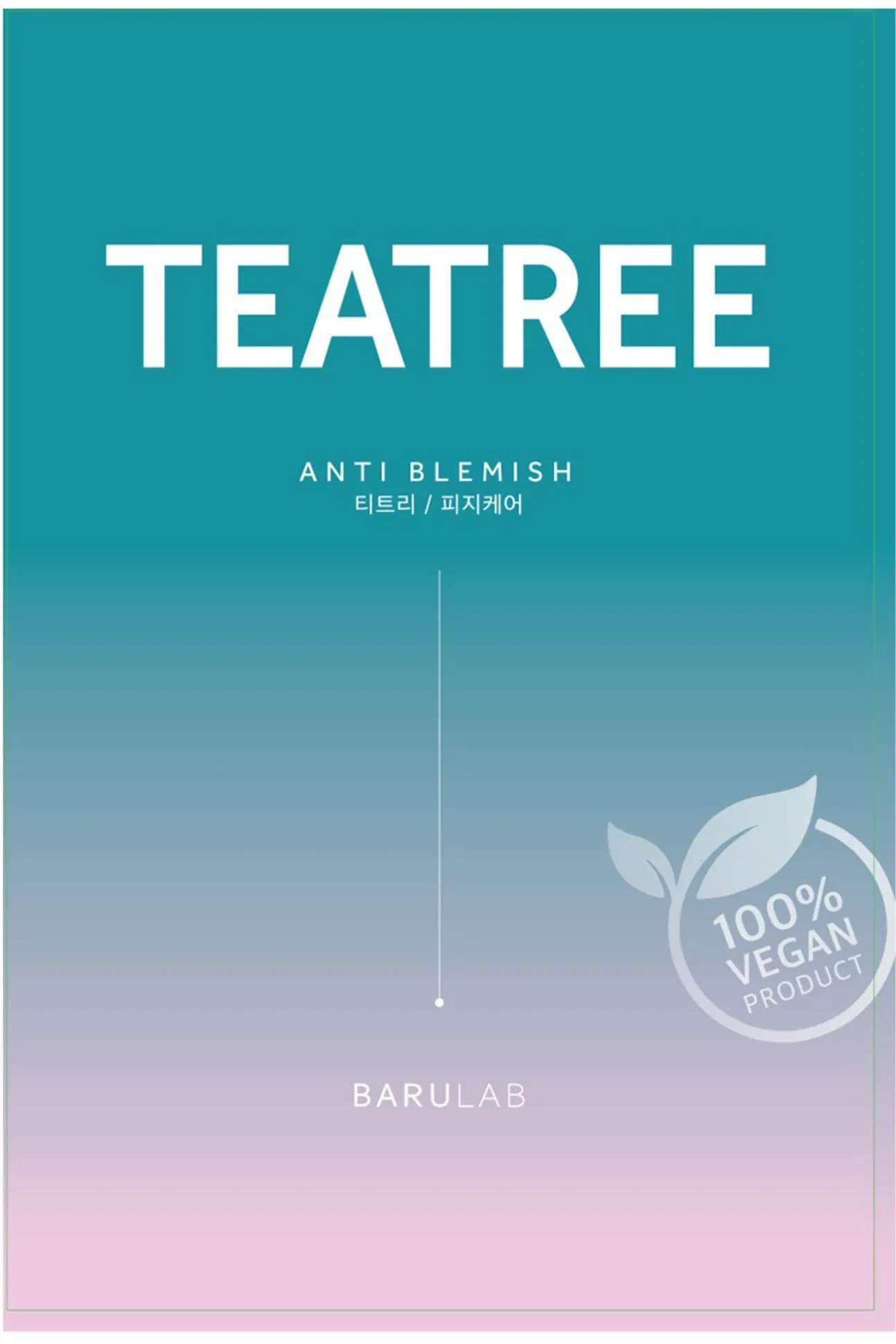 Mascarilla de tejido vegana con extracto de árbol de té