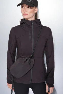 Mini bolso bandolera nylon negro satinado