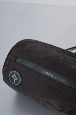 Mini bolso bandolera nylon negro satinado