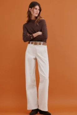 Mirta. Camiseta con escote drapeado