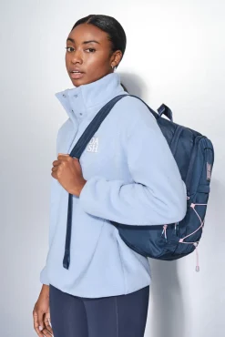 Mochila deporte azul gomas rosa