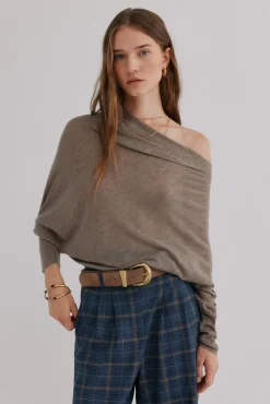 Nica. Jersey escote asimétrico