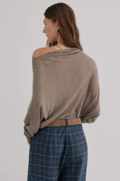 Nica. Jersey escote asimétrico