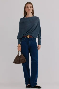 Nica. Jersey escote asimétrico