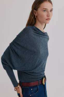 Nica. Jersey escote asimétrico