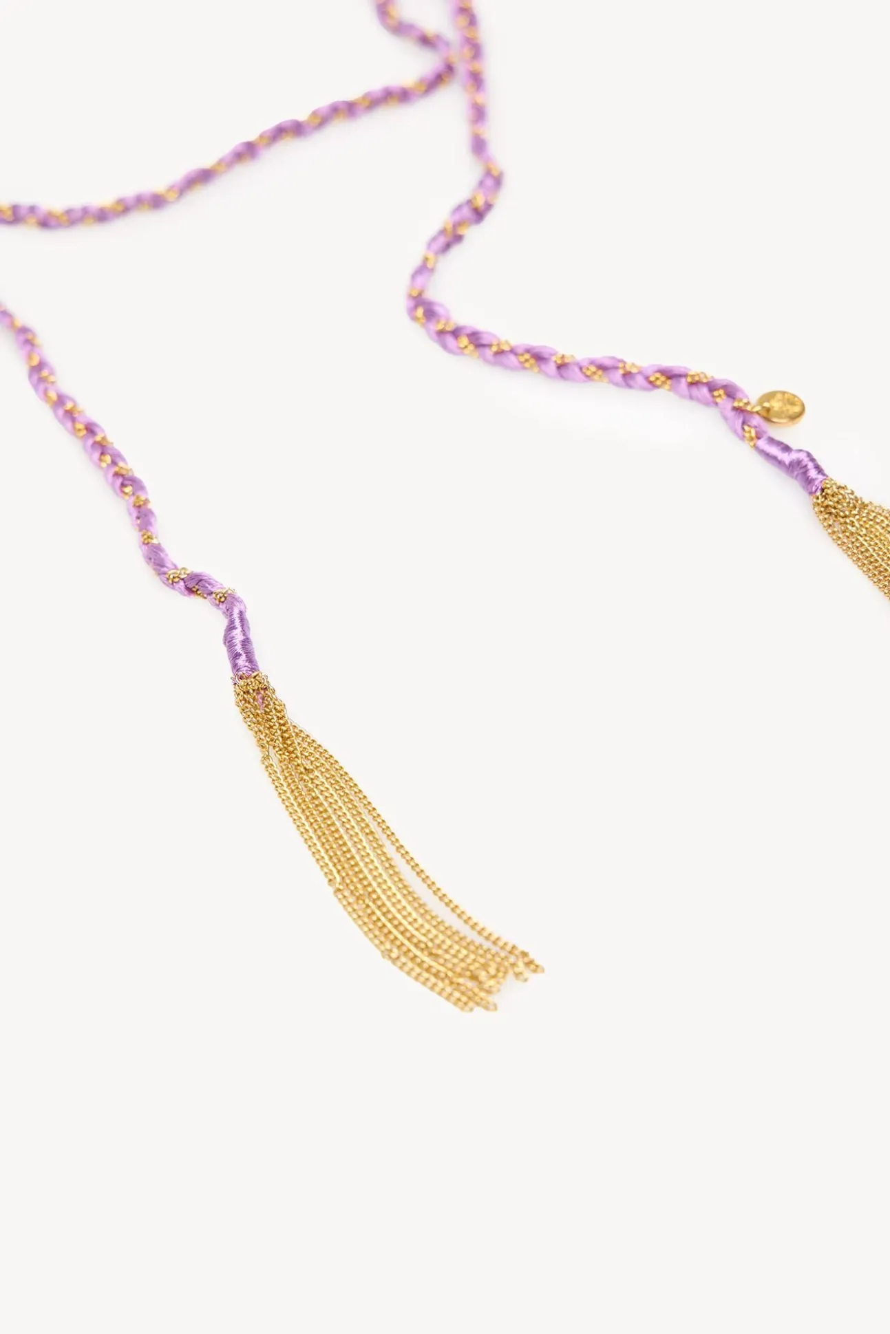 Nicole.Collar largo cadena trenzada