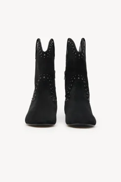 Noemí. Botín de serraje con cuña interior