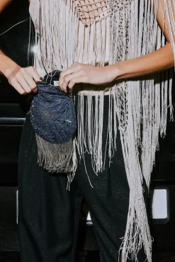 Norma. Bolso terciopelo abalorios