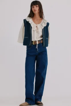 Nunzia. Chaleco bordado