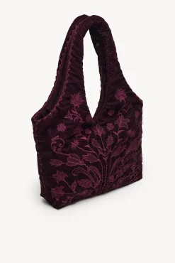Nuria. Bolso hobo terciopelo bordado
